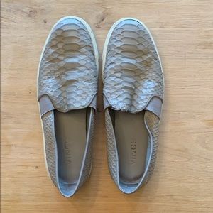 Vince grey snakeskin slip on sneakers size 39